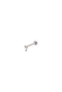 Droplet Piercing Frontal 01 White Gold