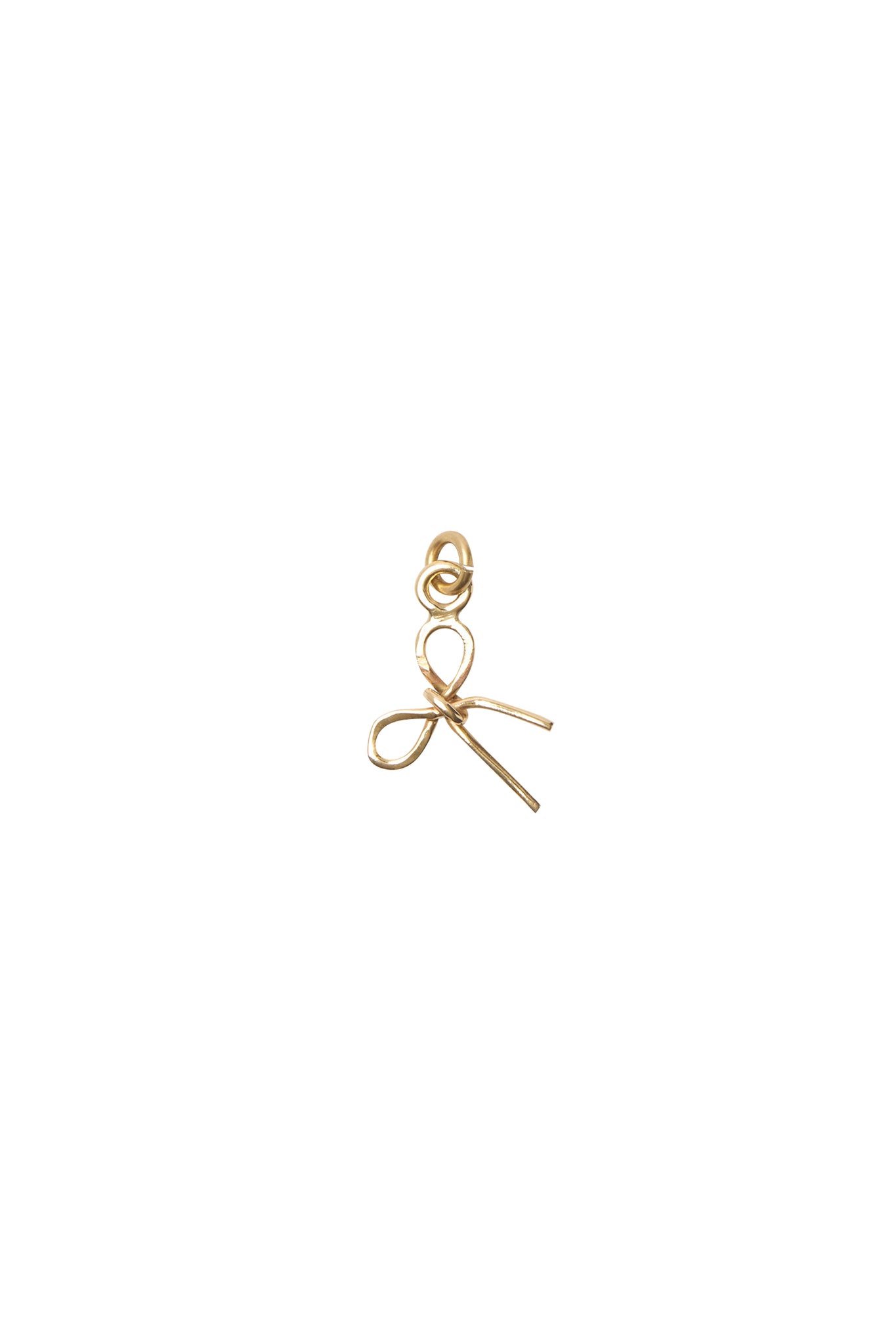 Bow Charm Solid Gold