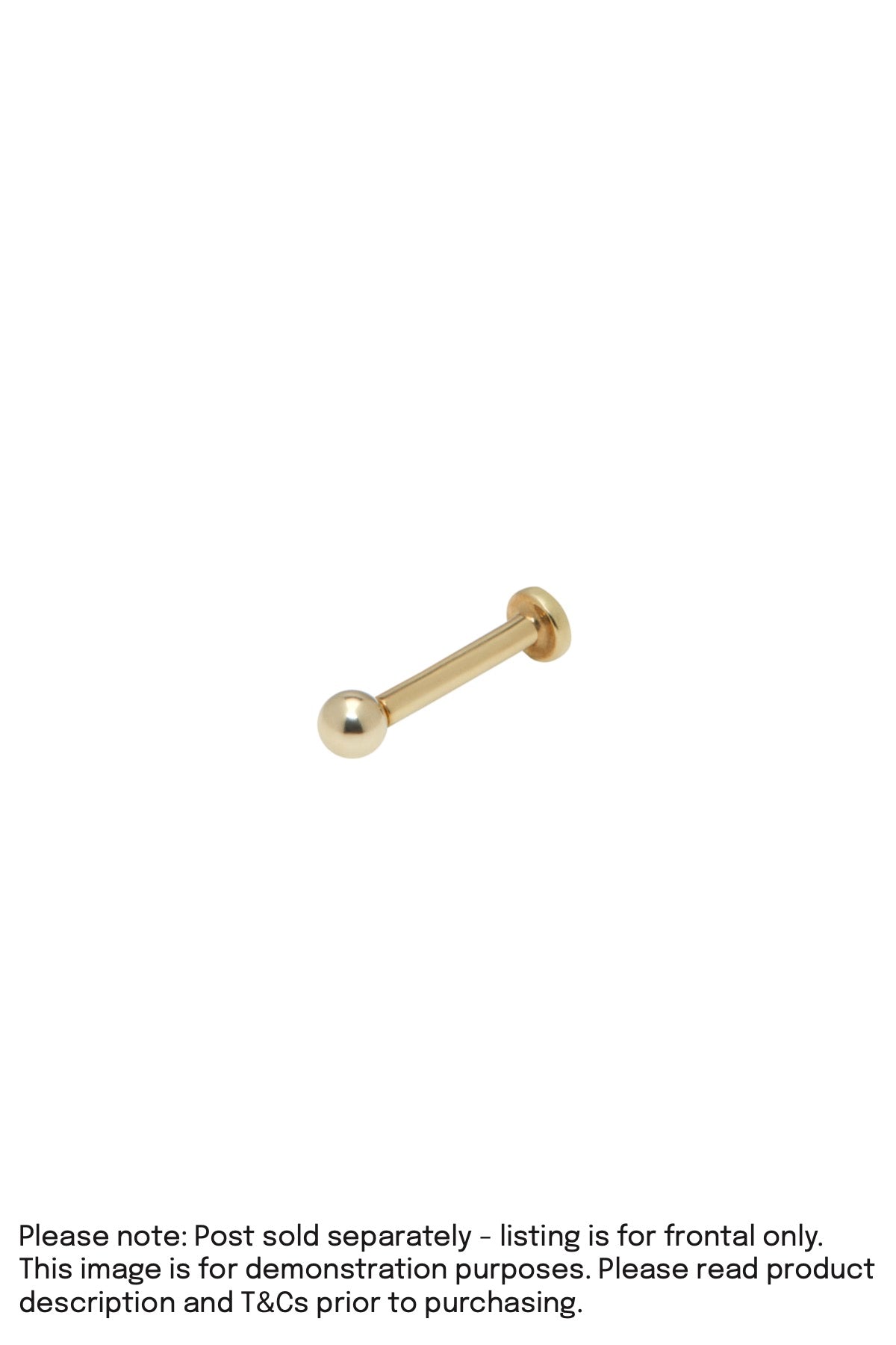 Round Piercing Frontal Yellow Gold