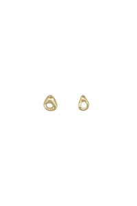 Small Organic Studs Solid Gold