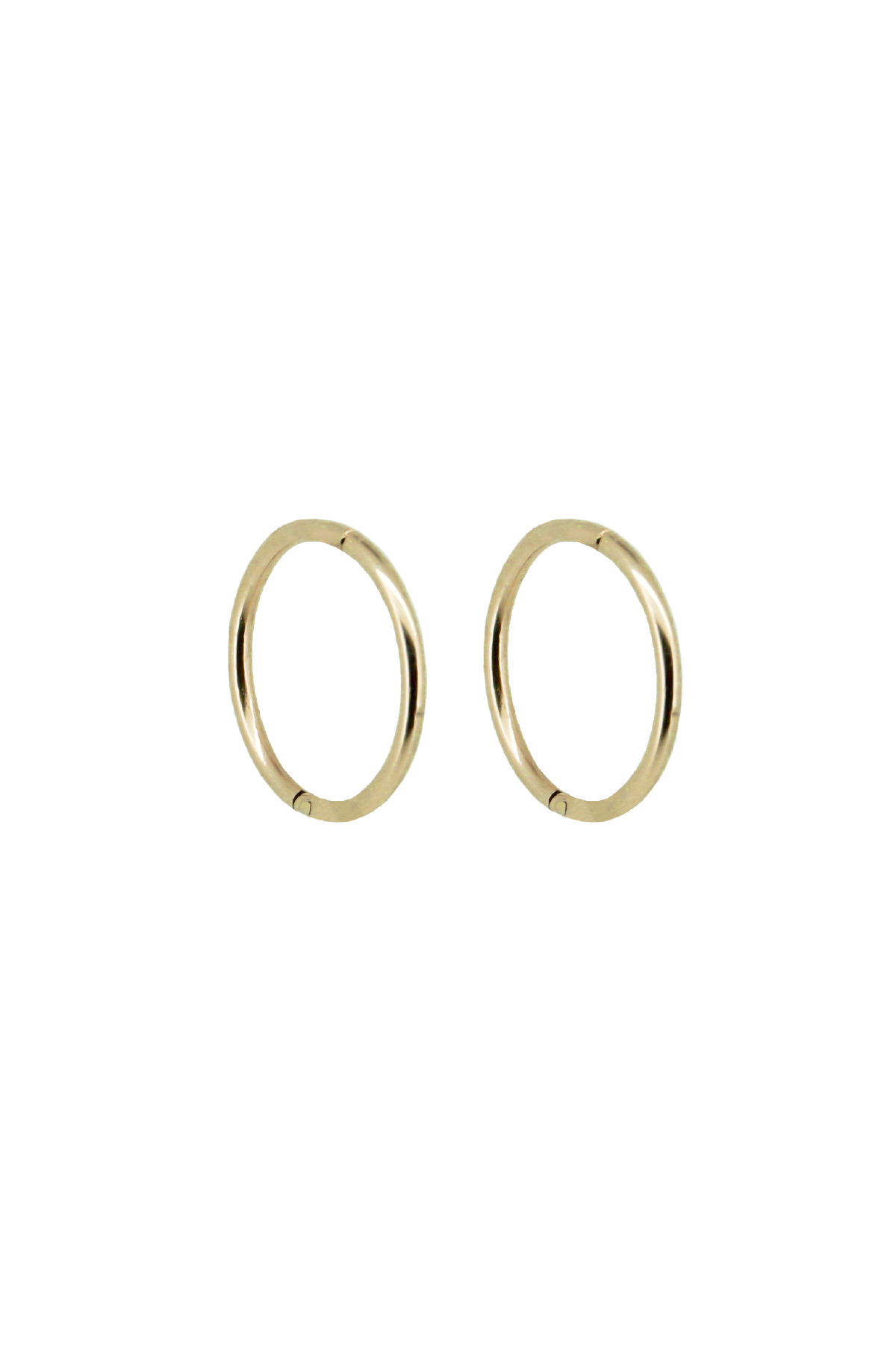 Yellow Gold Hoop Earrings -14-Karat Solid Yellow Gold Hoop Earrings :