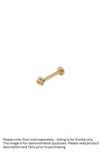 Tri Bead Piercing Frontal Yellow Gold