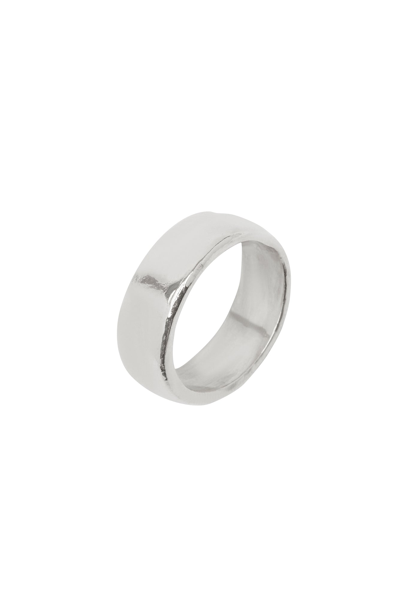 Thin Textured Band Silver